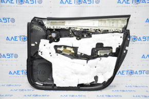 Door trim card front left Infiniti QX50 19-20 beige leather bumps and scratches on the trim, worn leather