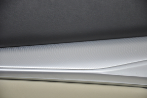 Door trim card front left Infiniti QX50 19-20 beige leather bumps and scratches on the trim, worn leather