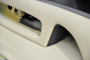 Door trim card front left Infiniti QX50 19-20 beige leather bumps and scratches on the trim, worn leather