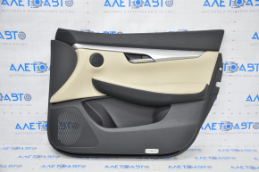 Door trim card front right Infiniti QX50 19-20 leather beige scratches and nicks on the trim