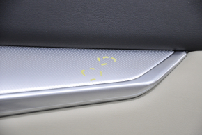 Door trim card front right Infiniti QX50 19-20 leather beige scratches and nicks on the trim