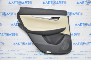 Door trim card rear left Infiniti QX50 19-20 leather beige scratches, worn leather
