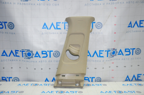 Upper center pillar trim belt right Hyundai Sonata 15-17 beige, scratches