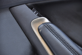 Door trim card rear right Lincoln MKC 15-19 leather black, with gray insert, pressed, torn armrest