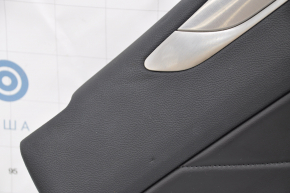 Door trim card rear left Lincoln MKC 15-19 leather black, with gray insert, pressed on top