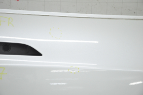 Door bare front right Tesla Model S 12-15 prerest white PPSW, bumps, scratches