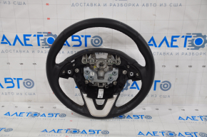 Steering wheel bare Lincoln MKC 15-19 leather black, without lower buttons, bumper