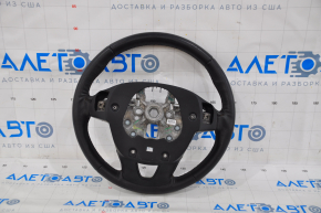 Steering wheel bare Lincoln MKC 15-19 leather black, without lower buttons, bumper