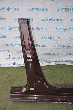 Front right quarter VW Passat b7 12-15 USA burgundy with central pillar, dented, bumps
