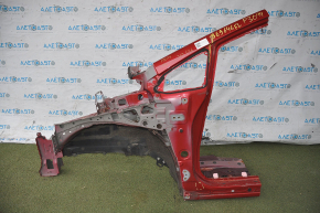 Front left quarter Toyota Prius 30 10-15 red, pokes