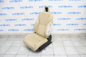 Tesla Model X 16-21 driver's seat, beige leather, electric, without motors and controls, shot, worn