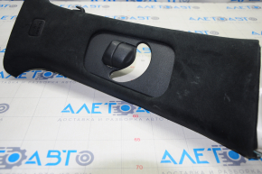 Center pillar trim upper belt right Infiniti QX50 19-20 black velour, for dry cleaning