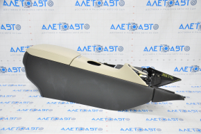 Console center armrest and cup holders Infiniti QX50 19-20 leather beige scratches