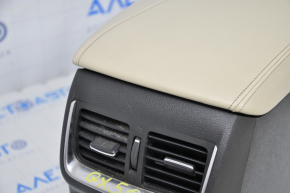 Console center armrest and cup holders Infiniti QX50 19-20 leather beige scratches