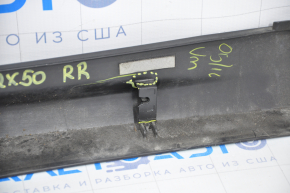 Door trim lower rear right Infiniti QX50 19-20 structure scratches, breaks in fasteners