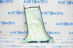 Tesla Model S 12-20 black center pillar trim lower right, swollen leather