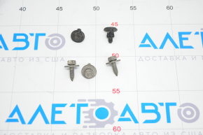 Fastening hardware for protection of the rear bumper left short 5pcs set Tesla Model S 12-15