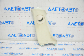 Upper center pillar trim, left belt, Tesla Model S 12-15 pre-rest, beige, fabric swelled, chemically treated