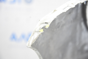 Front bumper bare Tesla Model S 12-15 pre-rest, without parking sensors, white, broken crepe, broken fragments, scratches