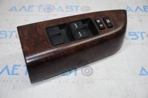 Front left window lift control Toyota Sequoia 08-16 black, 2 auto, with wood trim