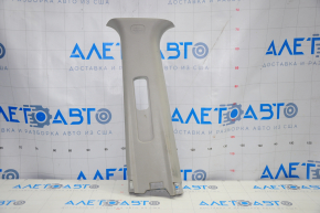 Center pillar trim upper belt left Nissan Versa Note 13-17 gray, worn