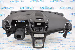 Torpedo front panel with AIRBAG Ford Escape MK3 13-16 prerest, black titanium, broken fastener