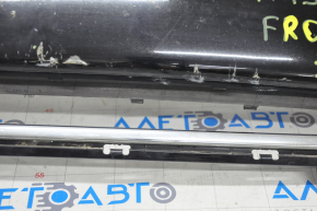Radiator grill assembly Tesla Model S 12-15 pre-rest, without parking sensors, broken emblem, scratches, sand
