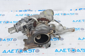 Turbine assembly with manifold and cooling pipes VW Passat b7 12-15 USA 1.8T 120k