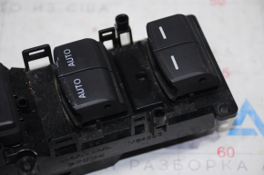 Front left window lift control Honda Civic X FC 16-21 4d black, 2 auto, no keyless, buttons worn out
