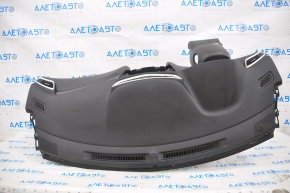 Torpedo front panel with AIRBAG Nissan Rogue 14-20 type 1 with overlay, black
