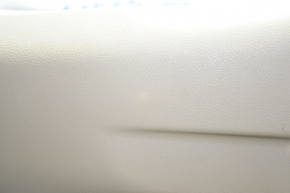 Lower right center pillar trim Nissan Rogue 14-20 beige, without plug, plastic turned white, scratch