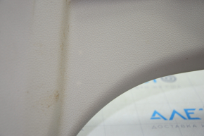 Center pillar trim lower left Nissan Rogue 14-20 beige, without plug, plastic turned white