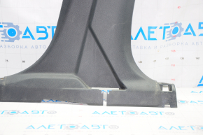 Center pillar trim lower right Nissan Rogue 14-20 black, without plug, scratches