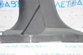 Center pillar trim lower left Nissan Rogue 14-20 black, without plug, scratches