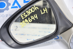 Left side mirror Lexus ES300h ES350 13-15 14 pins, BSM, turn signal, gold broken mount, sand on mirror, broken lining