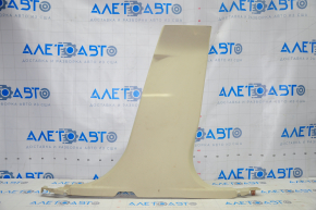 Lower right center pillar trim Lincoln MKZ 13-15 beige, scratches, whitened plastic