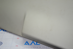 Lower right center pillar trim Lincoln MKZ 13-15 beige, scratches, whitened plastic