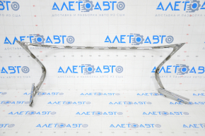 Front bumper grille frame Lexus ES300h ES350 13-15 dorest chrome broken lower parts, crack, sand