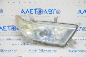 Headlight front right Toyota Highlander 11-13 bare hybrid halogen, for polishing