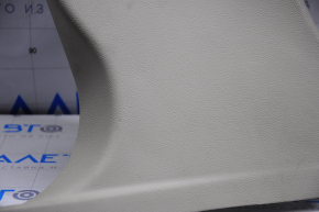 Lower left center pillar trim Ford Fusion mk5 13-16 beige, broken crepe, whitened plastic, scratch