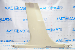 Lower left center pillar trim Ford Fusion mk5 13-16 beige, broken crepe, whitened plastic, scratches
