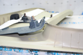 Lower left center pillar trim Ford Fusion mk5 13-16 beige, broken crepe, whitened plastic, scratches
