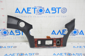Toyota Highlander 11-13 center panel trim black, dark wood