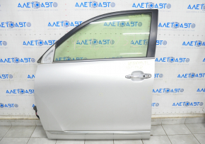 Door assembly front left Toyota Highlander 08-13 keyless, silver 1F7, with chrome trim, bumpers, rust