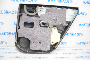 Door trim card rear left Toyota Highlander 08-10 black, with insert under dark wood, JBL, scratches