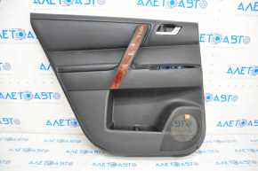 Door trim card rear left Toyota Highlander 08-10 black, with insert under dark wood, JBL, scratches