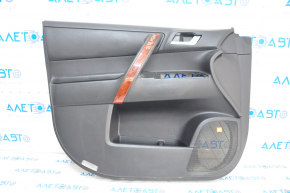 Door trim card front left Toyota Highlander 08-10 black, with insert under dark wood, JBL, worn