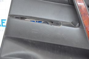 Door trim card rear right Toyota Highlander 08-10 black, with insert under dark wood, JBL, scratches