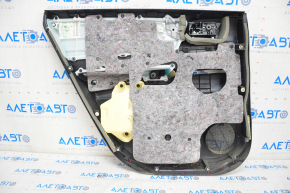 Door trim card rear right Toyota Highlander 08-10 black, with insert under dark wood, JBL, scratches