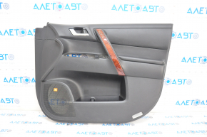 Door trim card front right Toyota Highlander 08-13 black, with insert under dark wood, JBL, scratches
